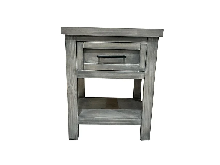 Split Nickel Patsy 1 Drawer Nightstand V-PATSY-1NS | COPA17