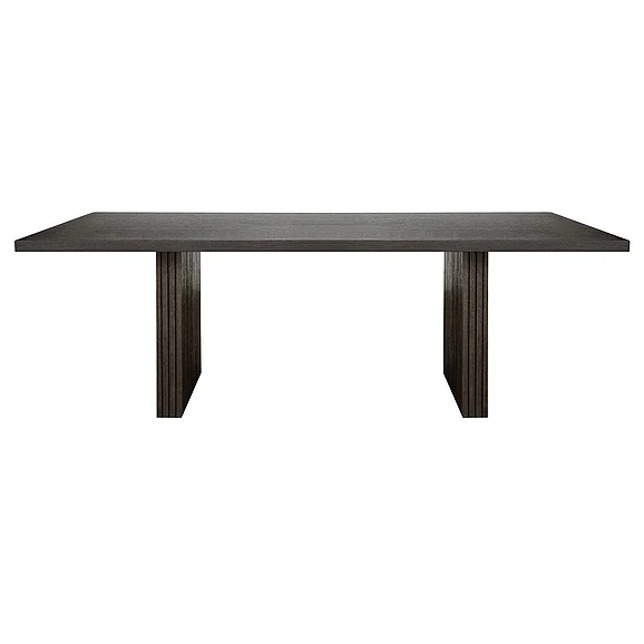 Worlds Away Patterson Plank Style Slatted Base Dining Table in Dark Espresso Oak PATTERSON ES CLOSEOUT