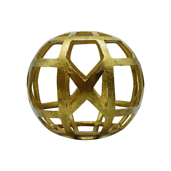 Worlds Away Paxon Medium Round Metal Ball in Textured Brass PAXON MD