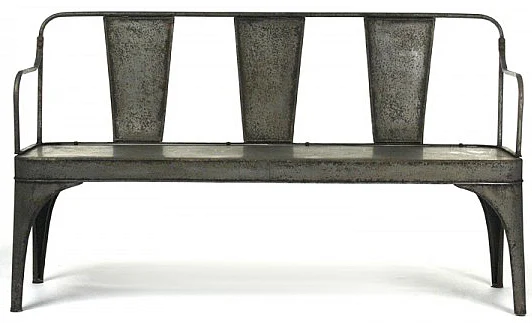 Zentique Adrienne Iron Bench in Rustic Iron PC037