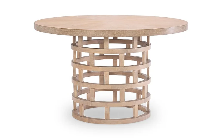 Legacy Classic Biscayne Round Pedestal Table in Malabar with Alabaster Fronts 1500-520K