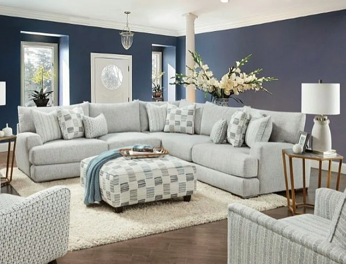 Furniture of America Pelham Sectional in Gray SM8189-SECT