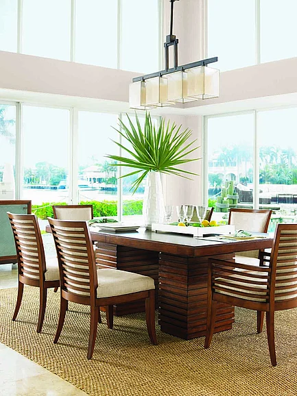 Tommy Bahama Ocean Club 7pc Peninsula Dining Table Set