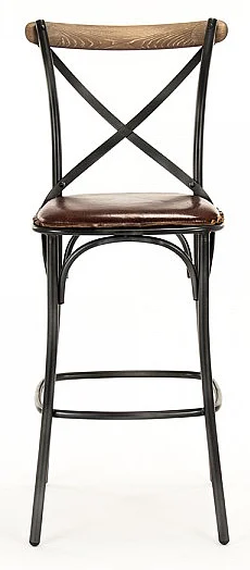 Zentique Zain Bar Stool in Black Frame (Set of 2) PF31 Bar Stool Black