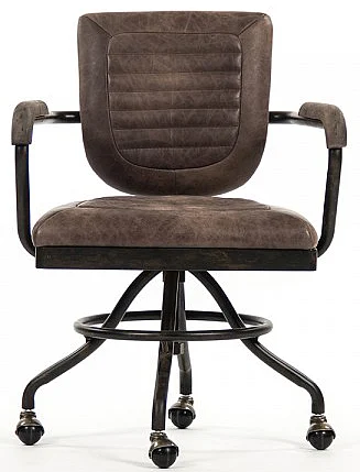 Zentique Petra Arm Chair in Rustic Dark Brown (Set of 2) PF7175C