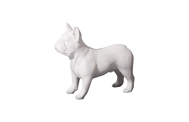 Phillips Collection French Bulldog Sculpture in Gel Coat White PH100245