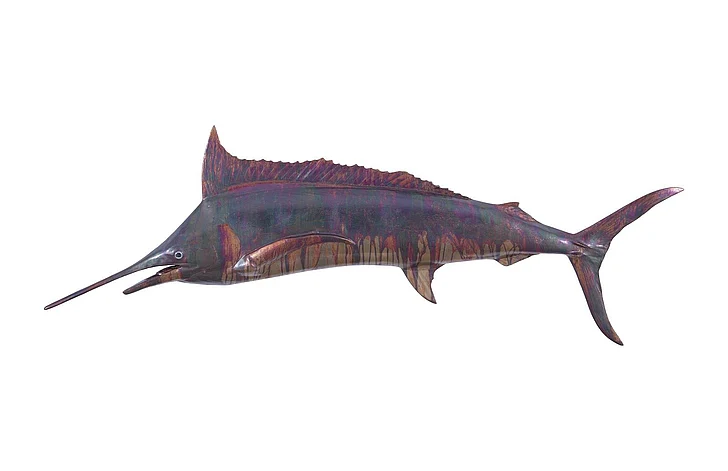 Phillips Collection Blue Marlin Maroon Wall Sculpture in Copper Patina PH100654