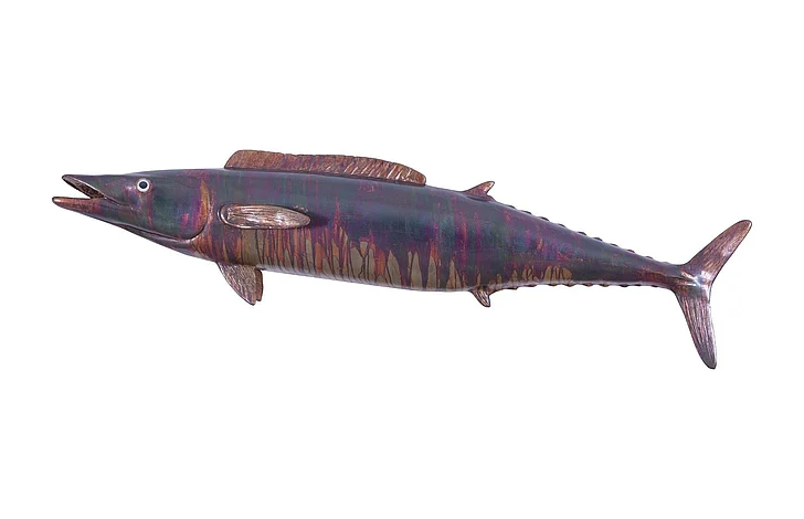 Phillips Collection Wahoo Fish Maroon Wall Sculpture in Copper Patina PH100655