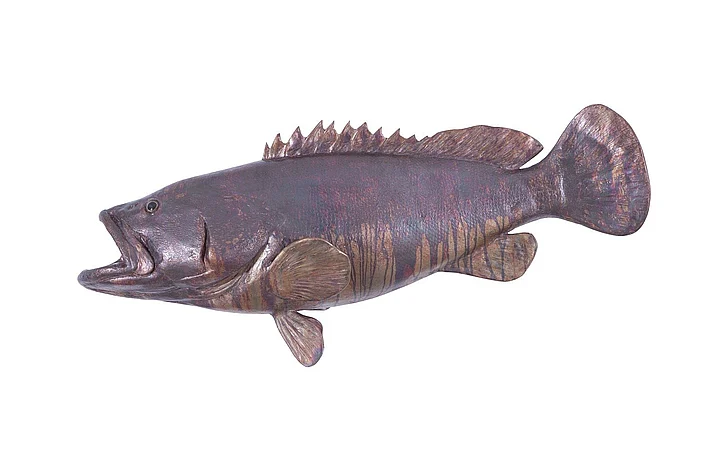Phillips Collection Estuary Cod Maroon Wall Sculpture in Copper Patina PH100656