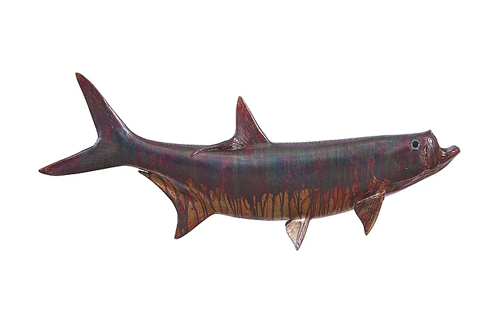 Phillips Collection Tarpon Maroon Wall Sculpture in Copper Patina PH100657