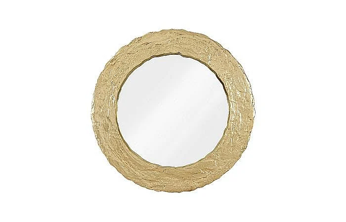 Phillips Collection Molten Round Mirror in Gold Leaf PH100842