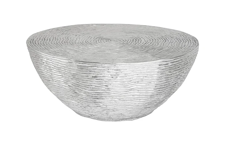 Phillips Collection Ripple Coffee Table in Silver Leaf PH102841
