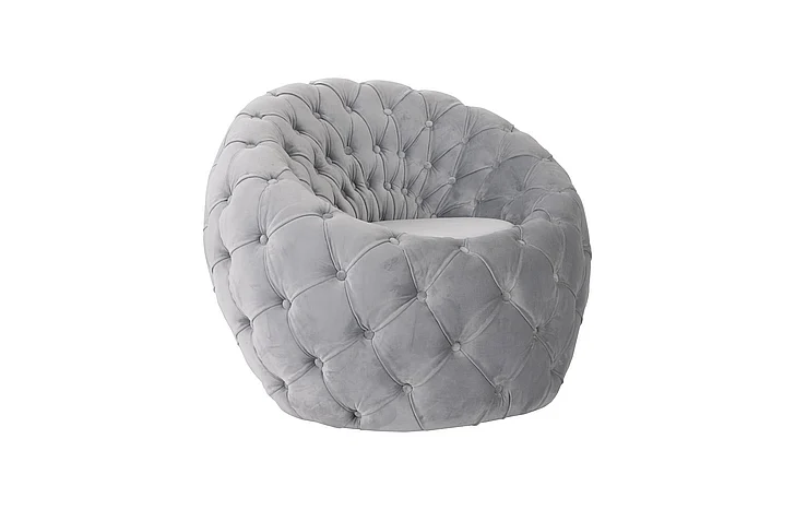 Phillips Collection Egg Velvet Chair in Gray PH103580