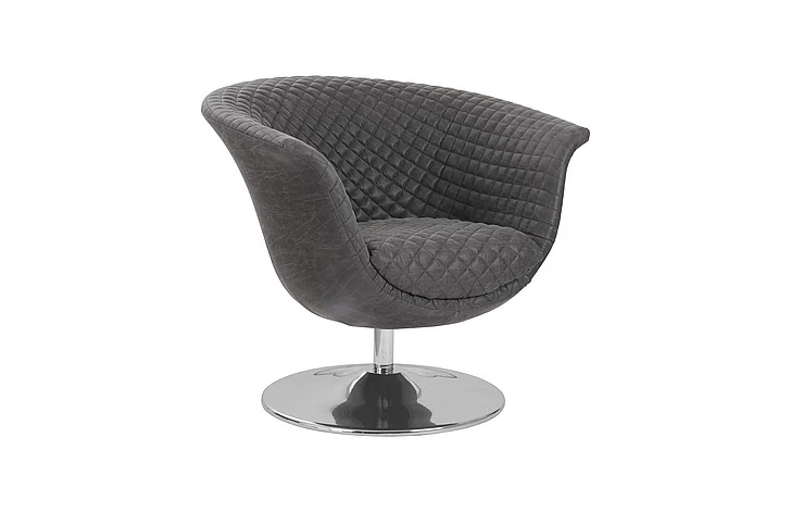 Phillips Collection Autumn Swivel Chair in Dark Gray PH103736