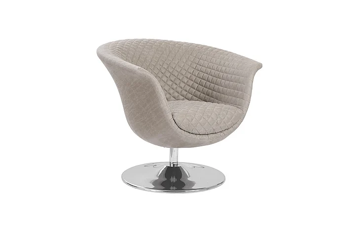 Phillips Collection Autumn Swivel Chair in Gray Taupe PH103737