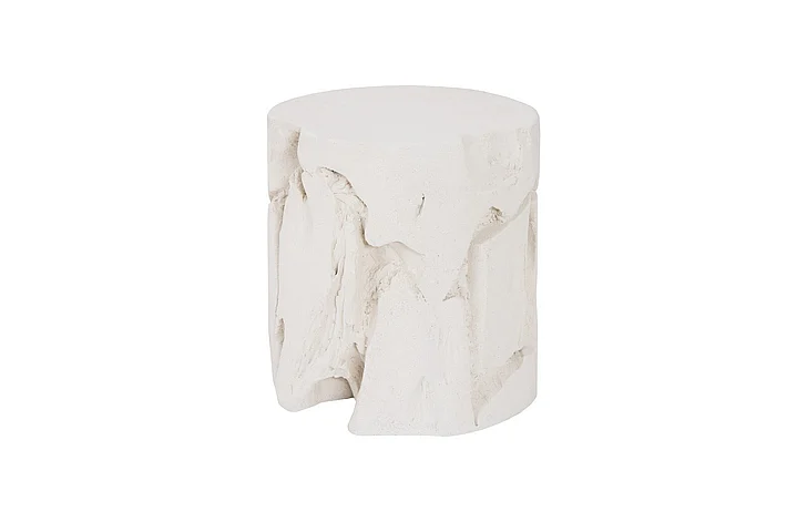 Phillips Collection Cast Naturals Slice Round Stool in Roman Stone PH104339
