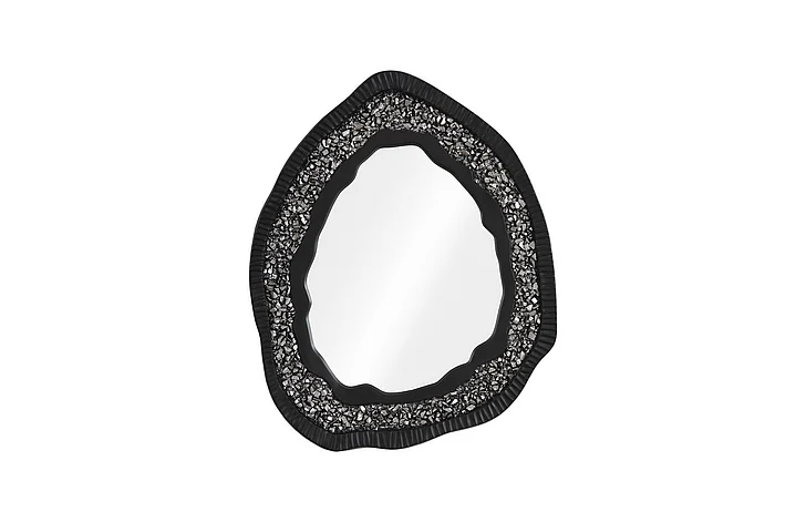 Phillips Collection Geode Mirror in Silver Leaf/Black PH104347