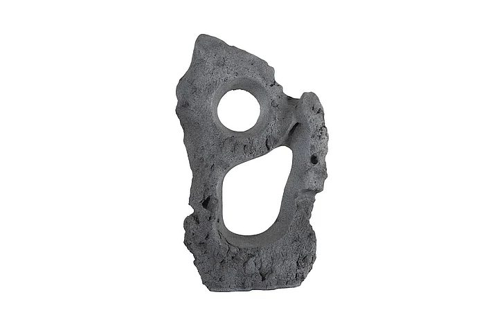 Phillips Collection Colossal C Cast Stone Sculpture in Charcoal Stone PH104349