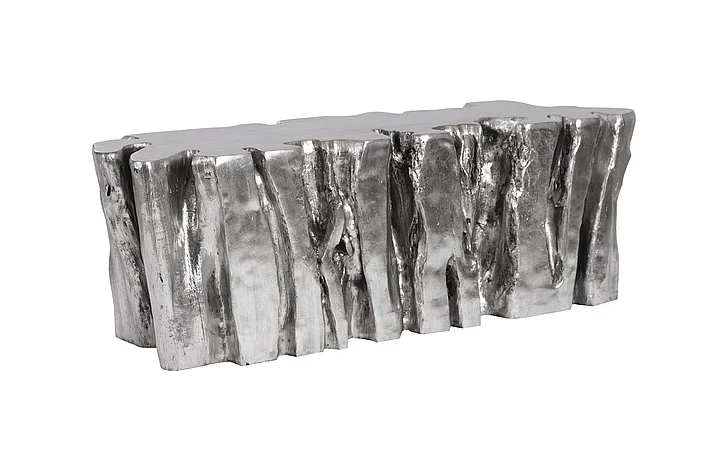 Phillips Collection Freeform Root Bench in Silver Leaf PH104351