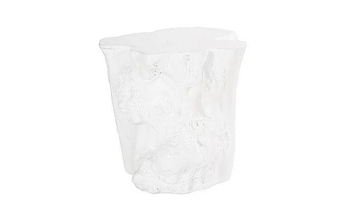 Phillips Collection Log Side Table in Gel Coat White PH105530