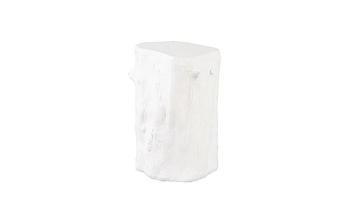 Phillips Collection Log Small Stool in Gel Coat White PH105531