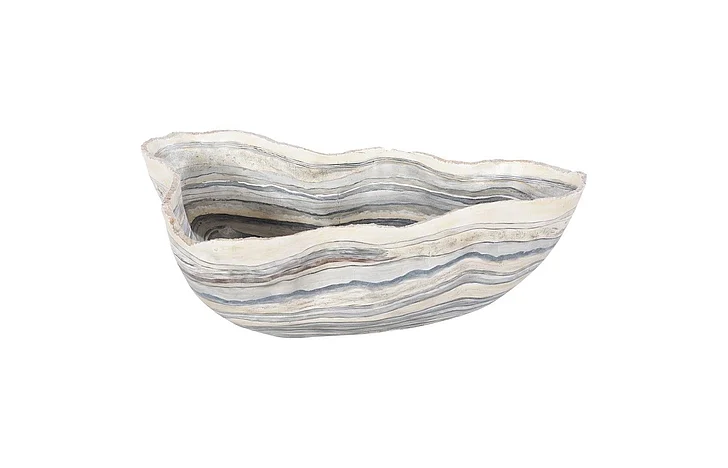 Phillips Collection Large Cast Gray Onyx Bowl in Faux Finish PH106689
