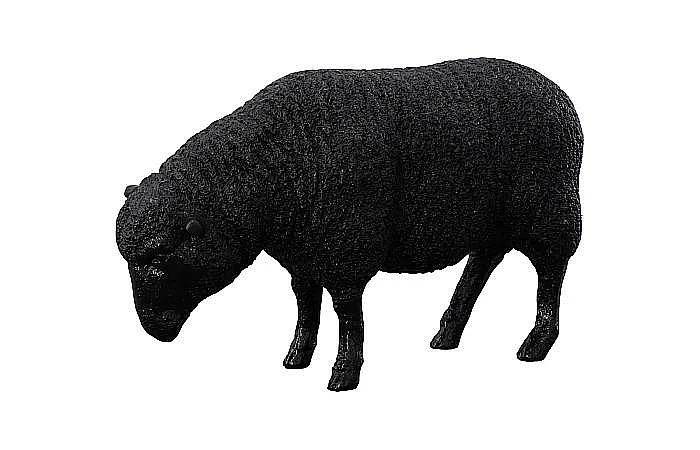 Phillips Collection Sheep Sculpture in Gel Coat Black PH109683