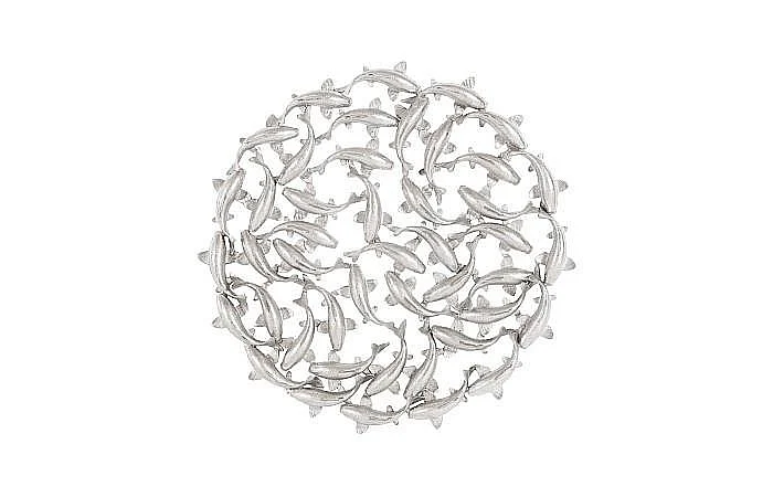 Phillips Collection Koi Wall Art in Silver Leaf PH110308