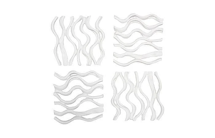 Phillips Collection Vine Wall Tile in Matte White PH111552 (Set of 4)