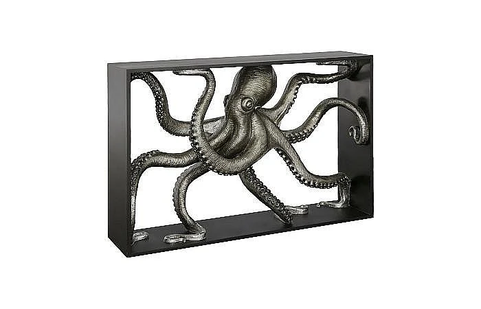 Phillips Collection Octo Framed Console Table in Silver Leaf PH112033