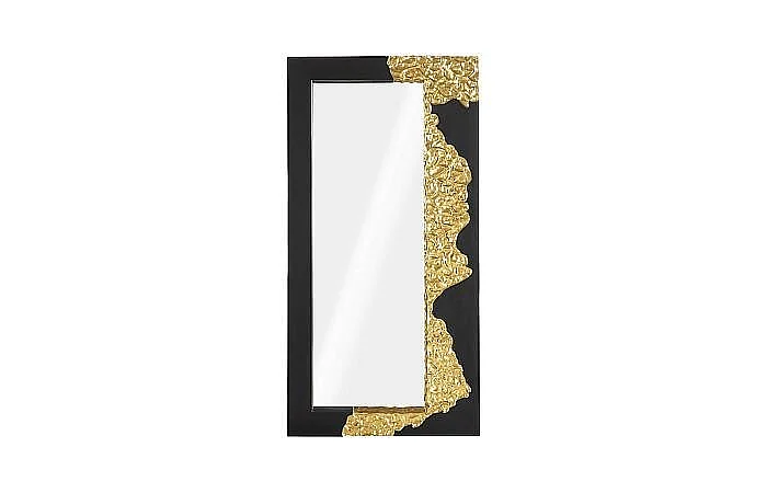 Phillips Collection Mercury Rectangle Mirror in Black and Gold Leaf PH112040