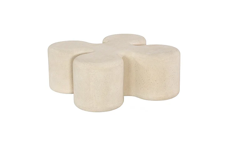 Phillips Collection Clover Coffee Table in Roman Stone PH112765