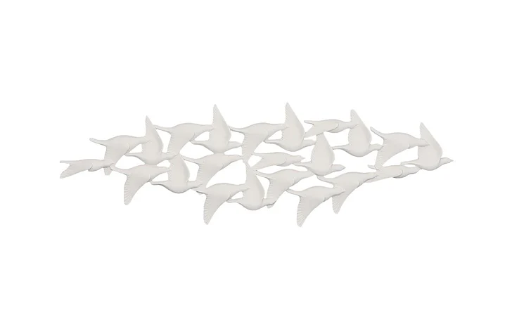 Phillips Collection Flock of Birds Wall Art in Matte White PH112983