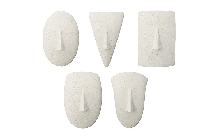 Phillips Collection Geometric Cycladic Wall Art Set of 5 in White Stone PH113715