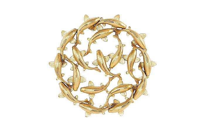 Phillips Collection Koi Wall Art Small in Gold Leaf PH113919