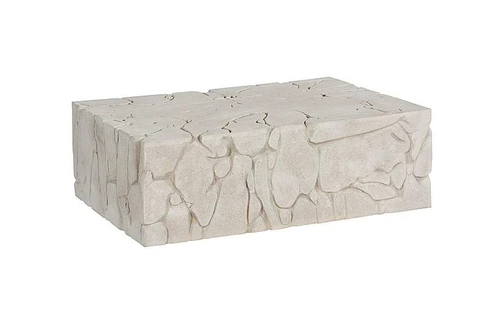 Phillips Collection Rectangle Chunk Coffee Table in Roman Stone PH115148