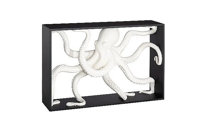 Phillips Collection Octo Framed Console Table in White and Black PH115679