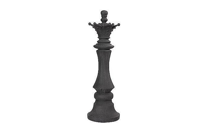 Phillips Collection Queen Chess Sculpture in Cast Stone Black PH115681