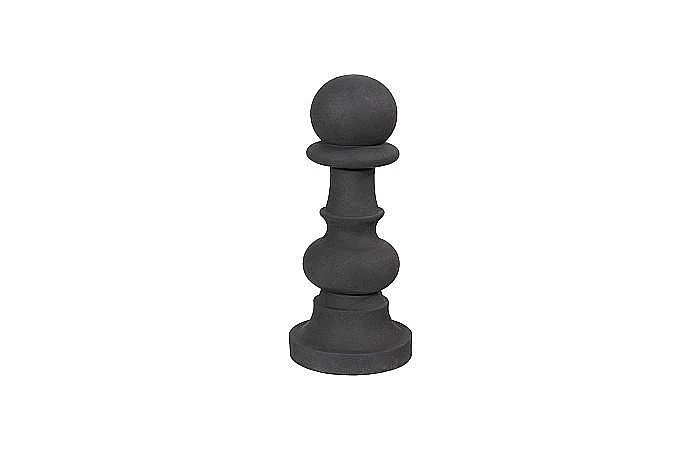 Phillips Collection Pawn Chess Sculpture in Cast Stone Black PH115684