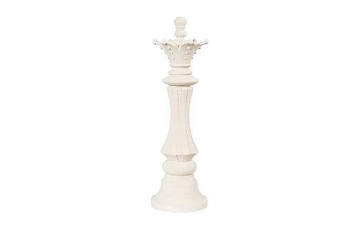 Phillips Collection Queen Chess Sculpture in Cast Stone White PH115685