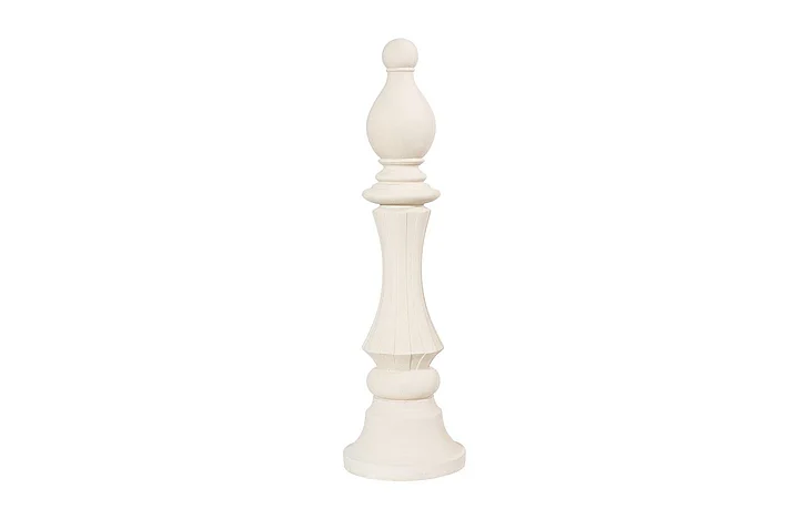 Phillips Collection Bishop Chess Sculpture in Cast Stone White PH115696