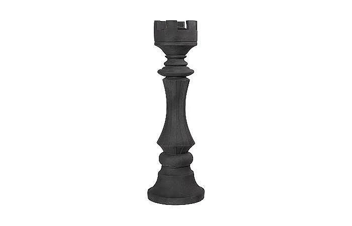 Phillips Collection Rook Chess Sculpture in Cast Stone Black PH115698