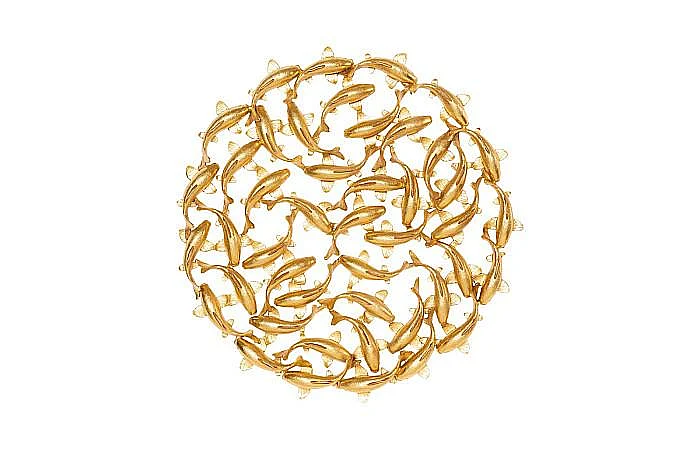 Phillips Collection Koi Wall Art in Gold Leaf PH115920