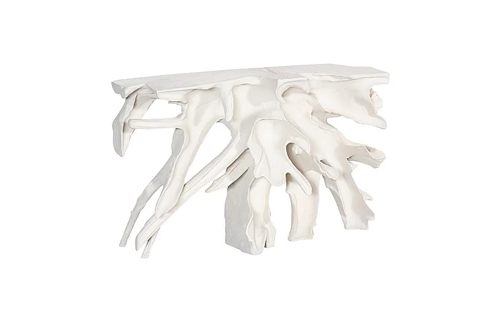 Phillips Collection Contour Cast Root Console in White Stone PH116154
