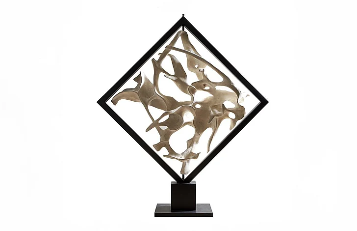 Phillips Collection Cast Revolving Diamond Sculpture in Faux Bleached PH116838