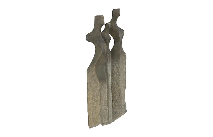 Phillips Collection Small Cast Women Wall Art Set of 3 in Splinter Stone PH117413