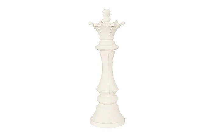 Phillips Collection Queen Chess Sculpture Small in Cast Stone White PH118742