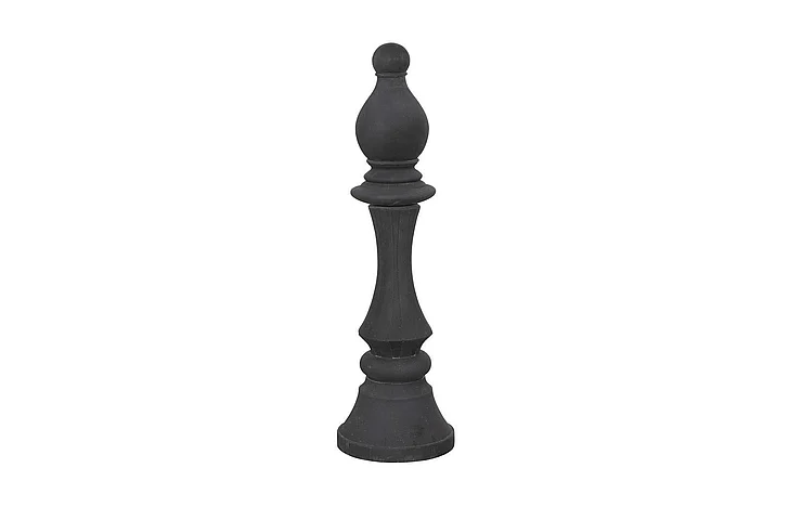 Phillips Collection Small Bishop Chess Sculpture in Cast Stone Black PH118745