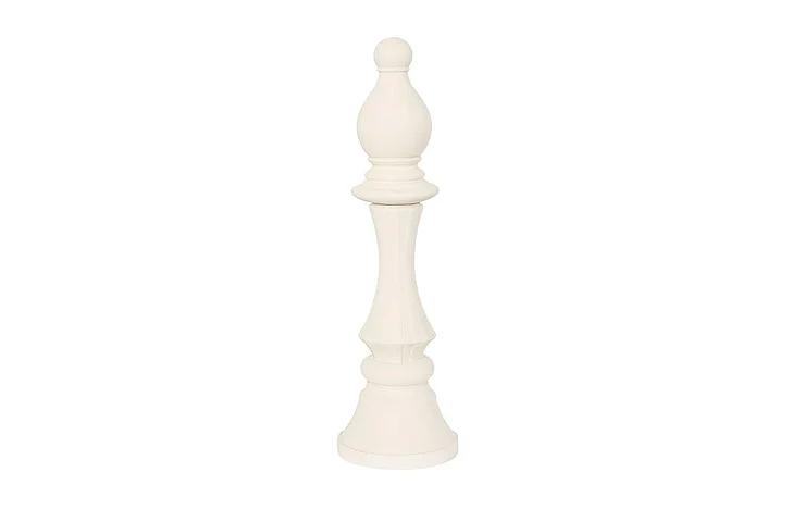 Phillips Collection Small Bishop Chess Sculpture in Cast Stone White PH118746