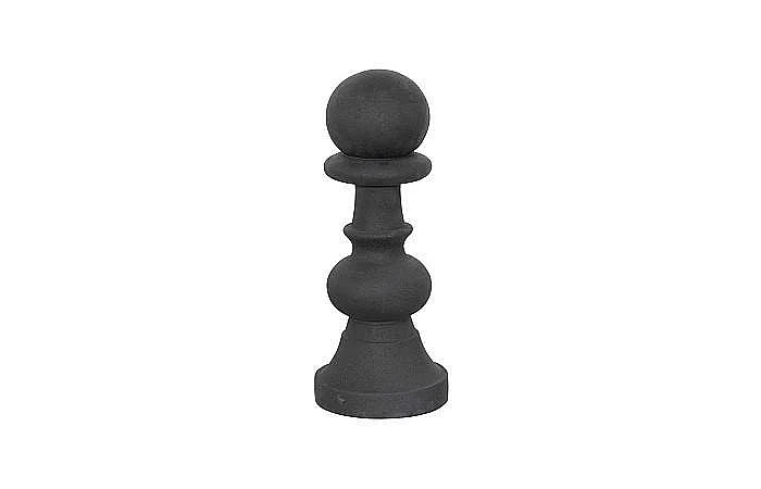 Phillips Collection Small Pawn Chess Sculpture in Cast Stone Black PH118749